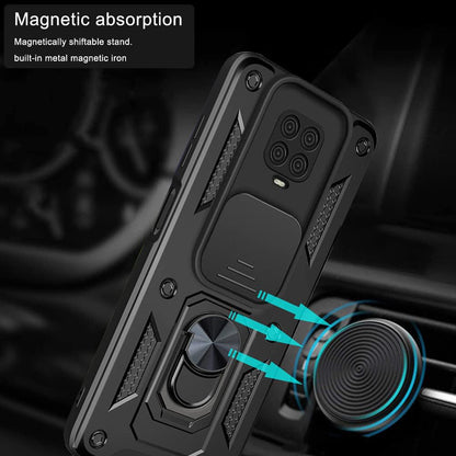 Fodral för Xiaomi Redmi Note 9S / Note 9 Pro / Note 9 Pro Max, Techsuit, CamShield, Svart