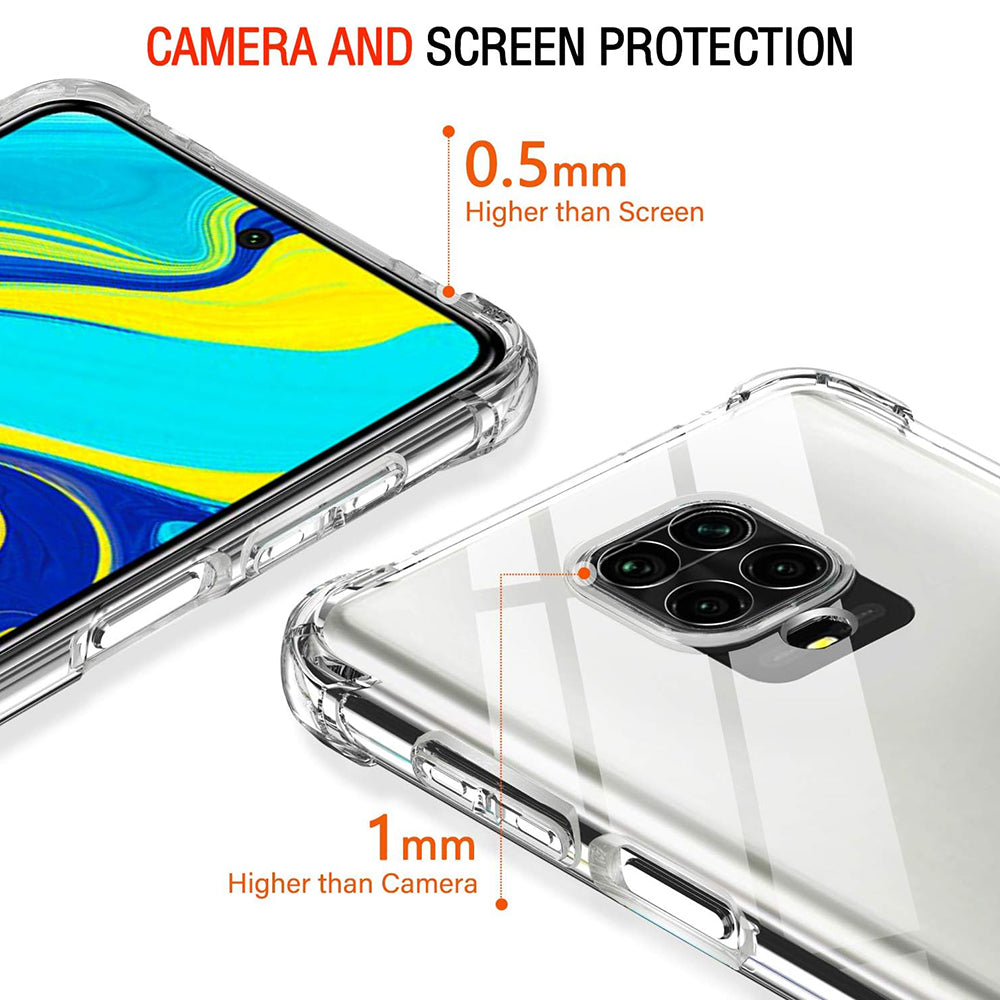 Fodral för Xiaomi Redmi Note 9S / Note 9 Pro / Note 9 Pro Max, Techsuit, Stötsäker Klar, Transparent