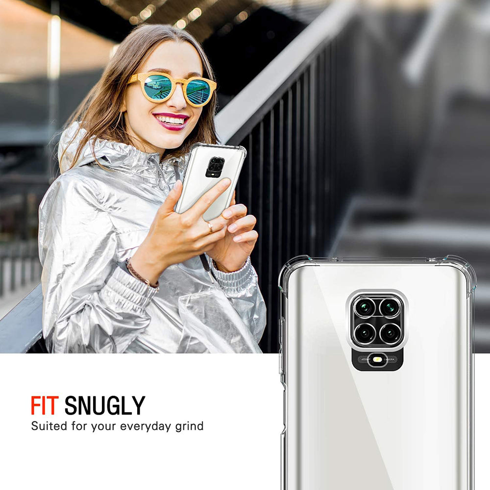 Fodral för Xiaomi Redmi Note 9S / Note 9 Pro / Note 9 Pro Max, Techsuit, Stötsäker Klar, Transparent