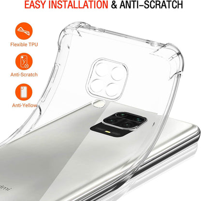 Fodral för Xiaomi Redmi Note 9S / Note 9 Pro / Note 9 Pro Max, Techsuit, Stötsäker Klar, Transparent