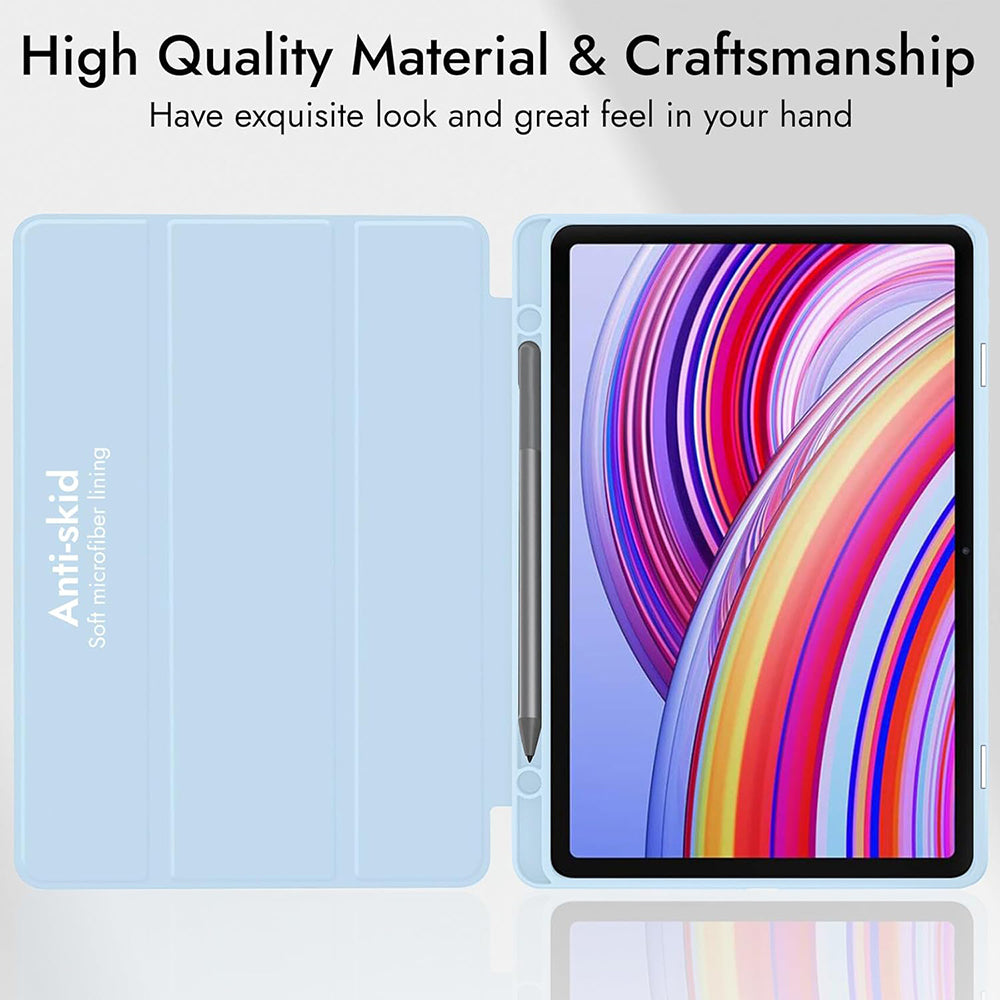 Fodral för Xiaomi Redmi Pad 2 Pro, Techsuit, Flex Trifold, Rosa