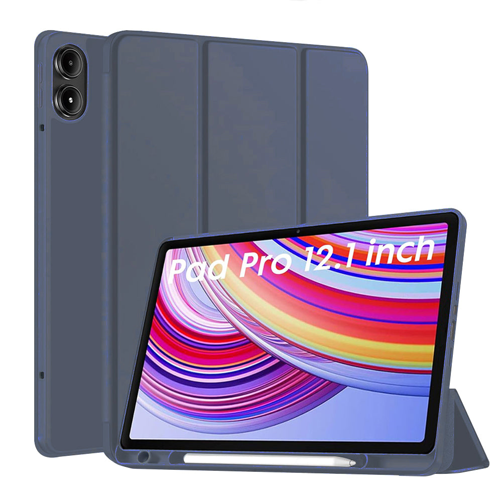 Fodral för Xiaomi Redmi Pad Pro / Pad / Pad Pro 5G, Techsuit, Flex Trifold, Marinblå