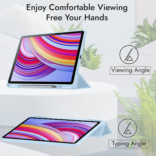 Fodral för Xiaomi Redmi Pad Pro / Pad / Pad Pro 5G, Techsuit, Flex Trifold, Marinblå