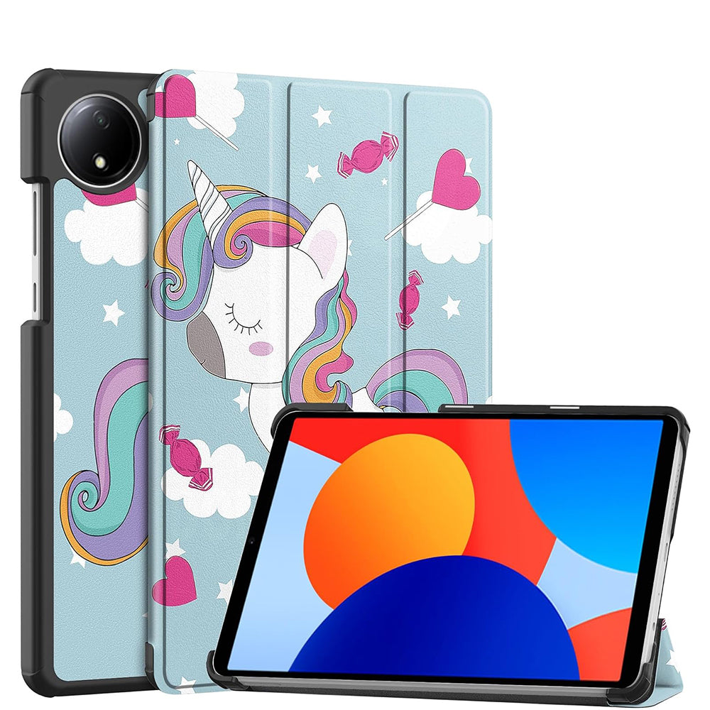 Fodral för Xiaomi Redmi Pad SE 8.7, Techsuit, FoldPro Unicorn, Flerfärgad