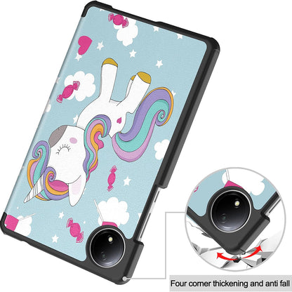 Fodral för Xiaomi Redmi Pad SE 8.7, Techsuit, FoldPro Unicorn, Flerfärgad