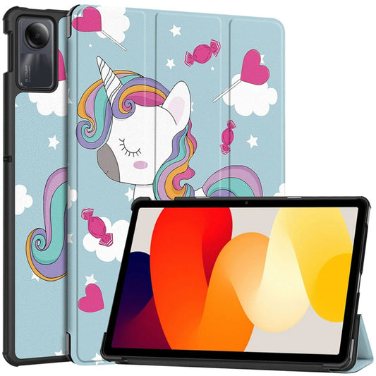 Fodral för Xiaomi Redmi Pad SE, Techsuit, FoldPro Unicorn, Flerfärgad