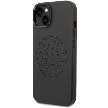 Fodral för Apple iPhone 14 Plus, Karl Lagerfeld, Perforated Logo, Svart