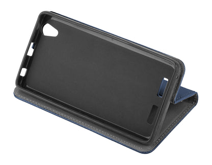 Fodral för Samsung Galaxy J3 (2017) J330, OEM, Smart Magnet, Marinblå