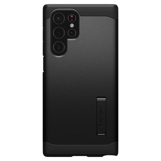 Skyddsfodral för Samsung Galaxy S22 Ultra 5G S908, Spigen, Tough Armor, Svart ACS03923