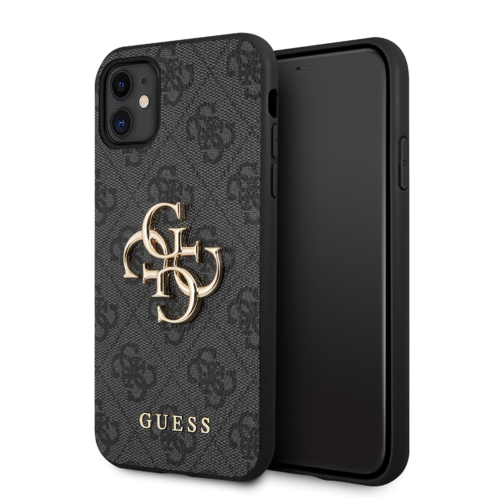 Skyddsfodral för Apple iPhone 11, Guess, 4G Metal Logo, Grå