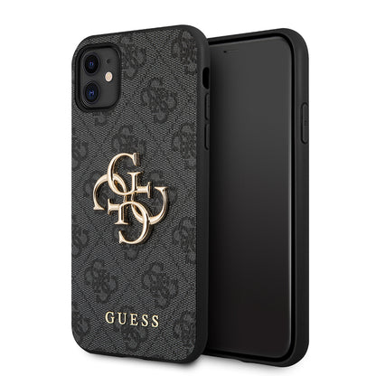 Skyddsfodral för Apple iPhone 11, Guess, 4G Metal Logo, Grå
