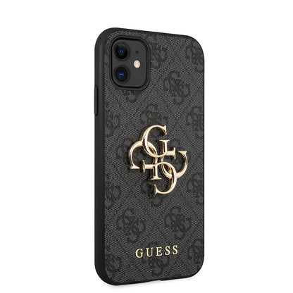 Skyddsfodral för Apple iPhone 11, Guess, 4G Metal Logo, Grå