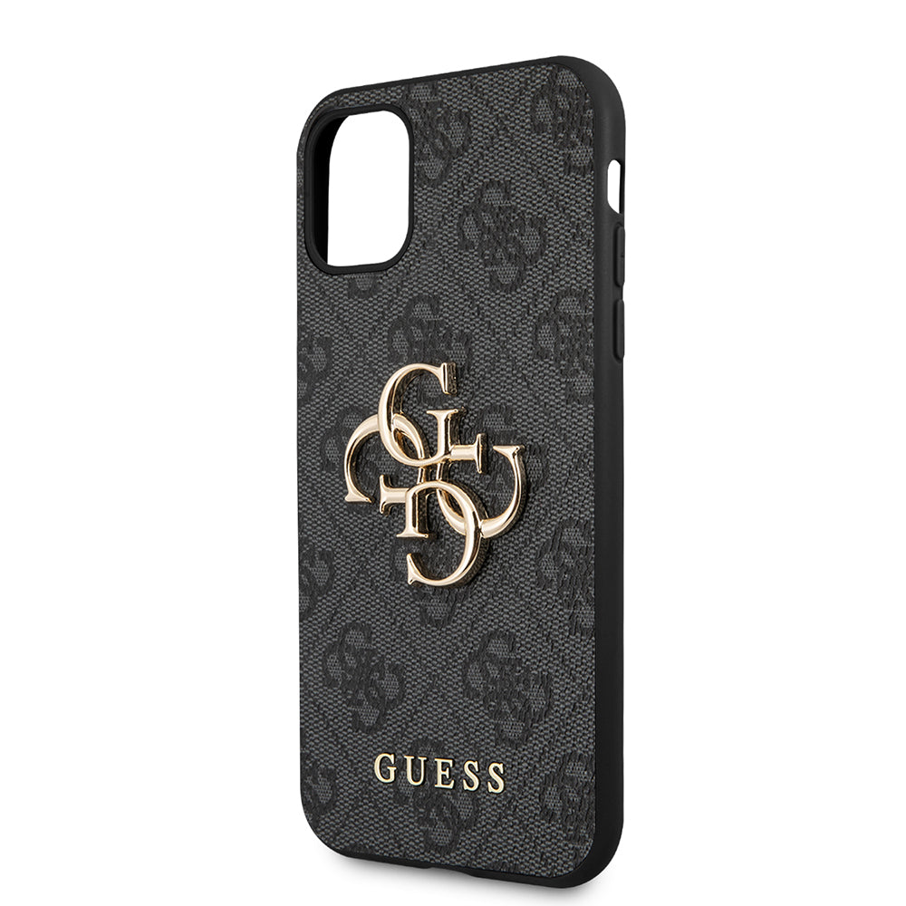 Skyddsfodral för Apple iPhone 11, Guess, 4G Metal Logo, Grå