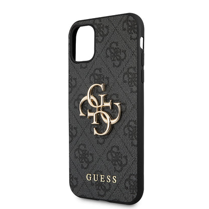 Skyddsfodral för Apple iPhone 11, Guess, 4G Metal Logo, Grå