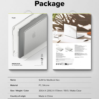 Ringke Slim-skal för Apple MacBook Neo 13 tum, matt transparent
