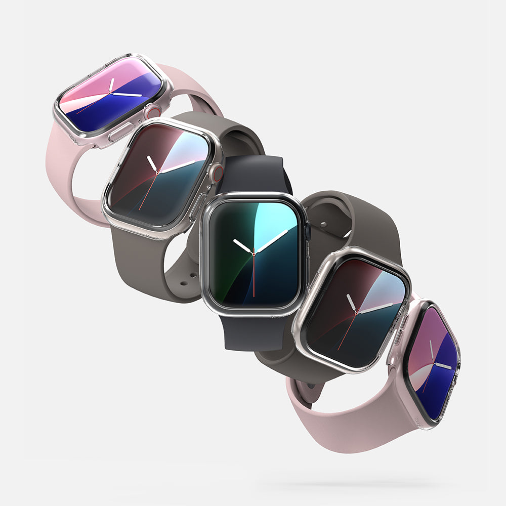Ringke Slim-fodral för Apple Watch Series 10 / 11 42mm, Set om 2 stycken, Matt svart / Transparent