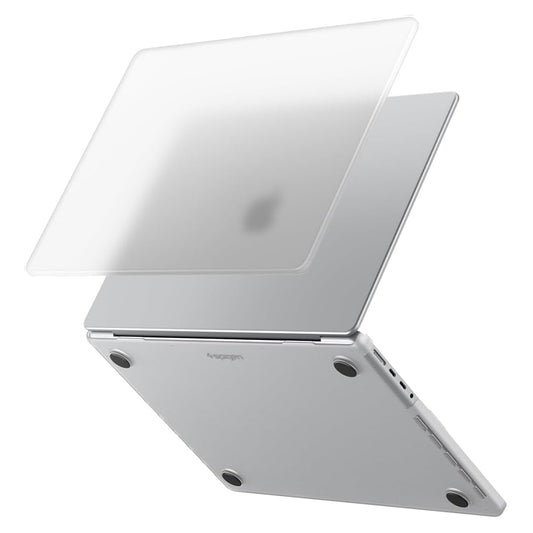 Spigen Airskin-fodral för Apple MacBook Pro 14 tum (2026) / (2025) / (2023) / (2022) / (2021), Transparent Satin ACS11528