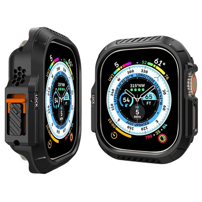 Spigen Lock Fit-fodral för Apple Watch Ultra Series, Matt svart ACS06208