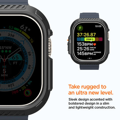Spigen Lock Fit-fodral för Apple Watch Ultra Series, Matt svart ACS06208