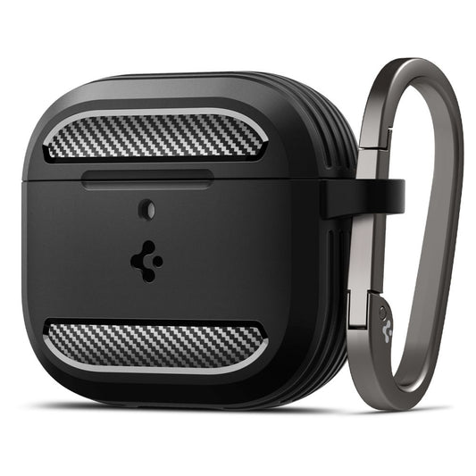 Spigen Rugged Armor fodral för Apple AirPods 4, Mattsvart