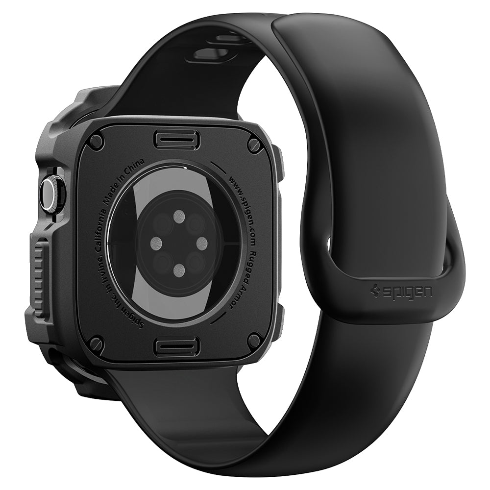 Spigen Rugged Armor-fodral för Apple Watch Series 12 46mm, Matt svart ACS11886
