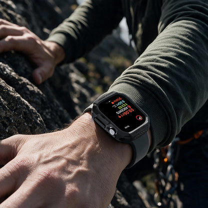 Spigen Rugged Armor-fodral för Apple Watch Series 12 46mm, Matt svart ACS11886