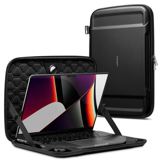 Spigen Rugged Armor-fodral för bärbar dator 13 tum - 14 tum, svart AFA04270