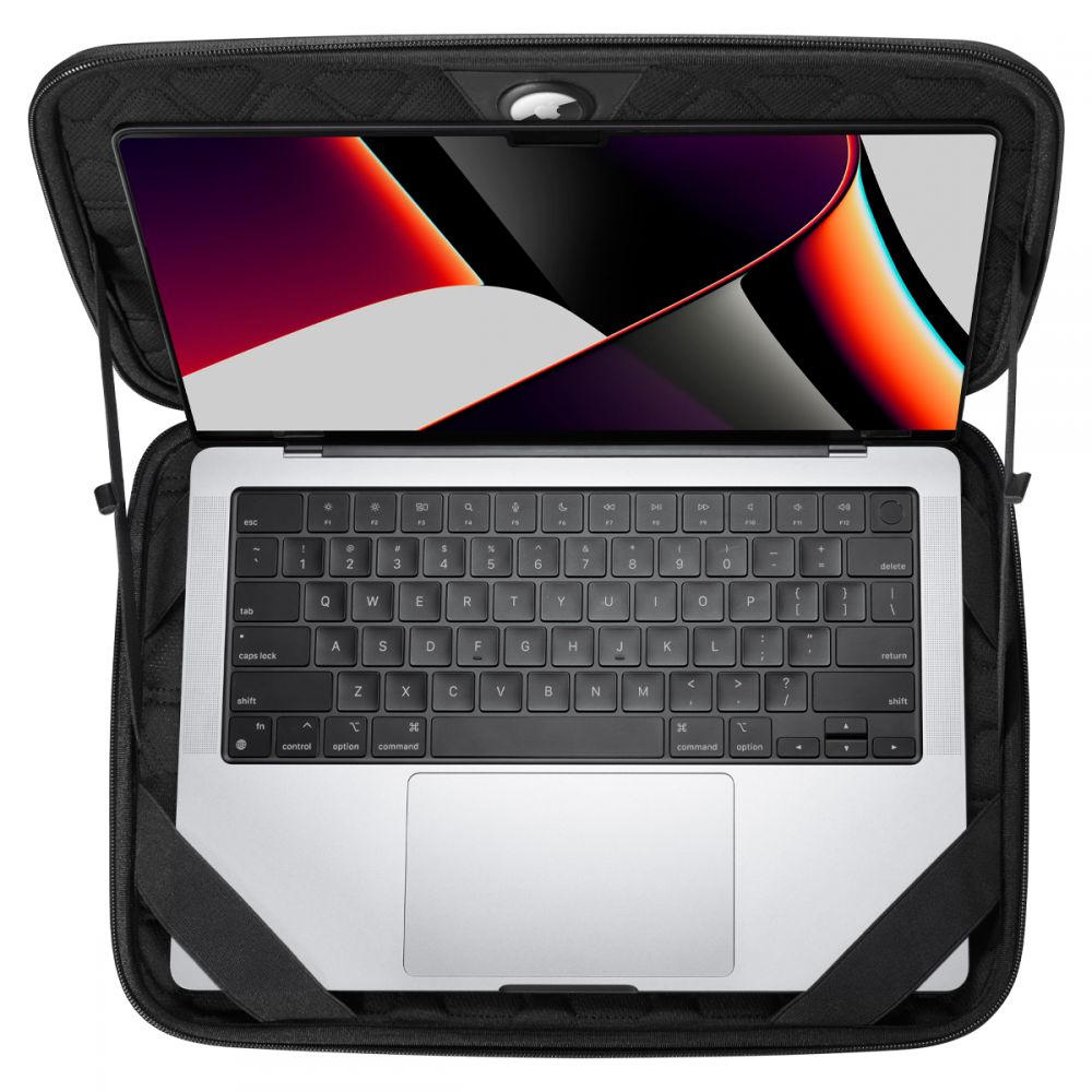 Spigen Rugged Armor-fodral för bärbar dator 13 tum - 14 tum, svart AFA04270