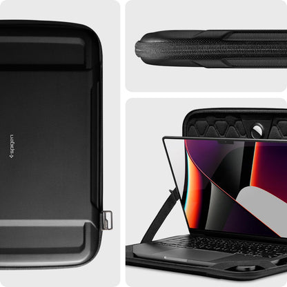 Spigen Rugged Armor-fodral för bärbar dator 13 tum - 14 tum, svart AFA04270