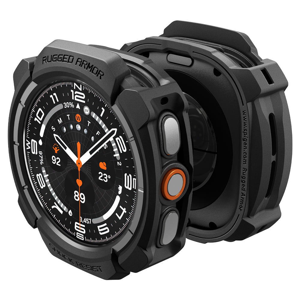 Spigen Rugged Armor-fodral för Samsung Galaxy Watch Ultra2, Matt svart ACS11611