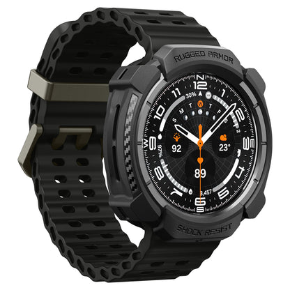 Spigen Rugged Armor-fodral för Samsung Galaxy Watch Ultra2, Matt svart ACS11611