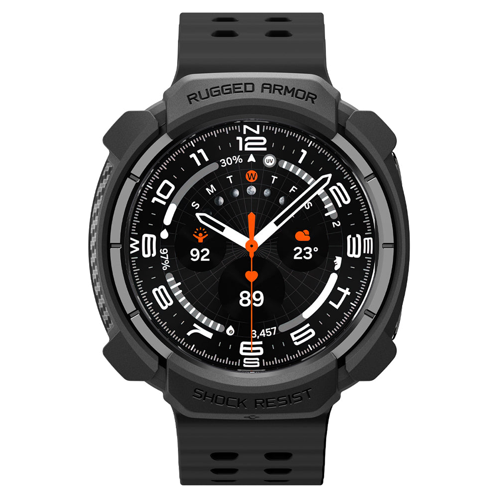 Spigen Rugged Armor-fodral för Samsung Galaxy Watch Ultra2, Matt svart ACS11611
