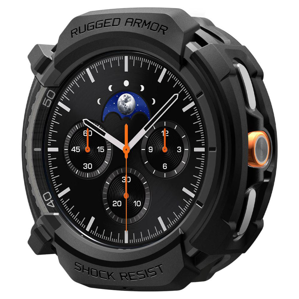Spigen Rugged Armor skal för Samsung Galaxy Watch8 Classic, Mattsvart ACS10012