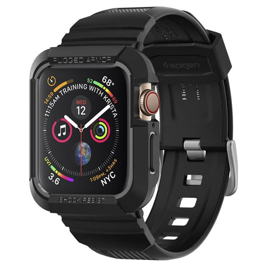 Spigen Rugged Armor Pro-fodral för Apple Watch 44mm Series, Svart 062CS25324