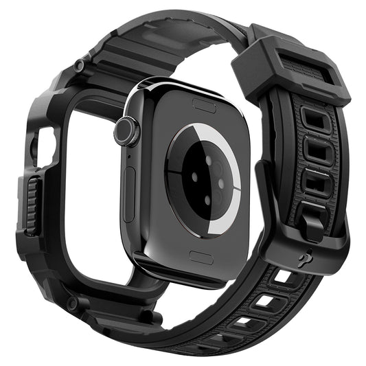 Spigen Rugged Armor Pro-fodral för Apple Watch Series 12 42mm, Matt svart ACS11883