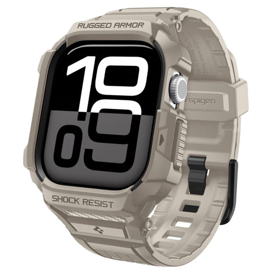 Spigen Rugged Armor Pro V2 fodral för Apple Watch Series 10 / 11 46mm, Beige ACS10506
