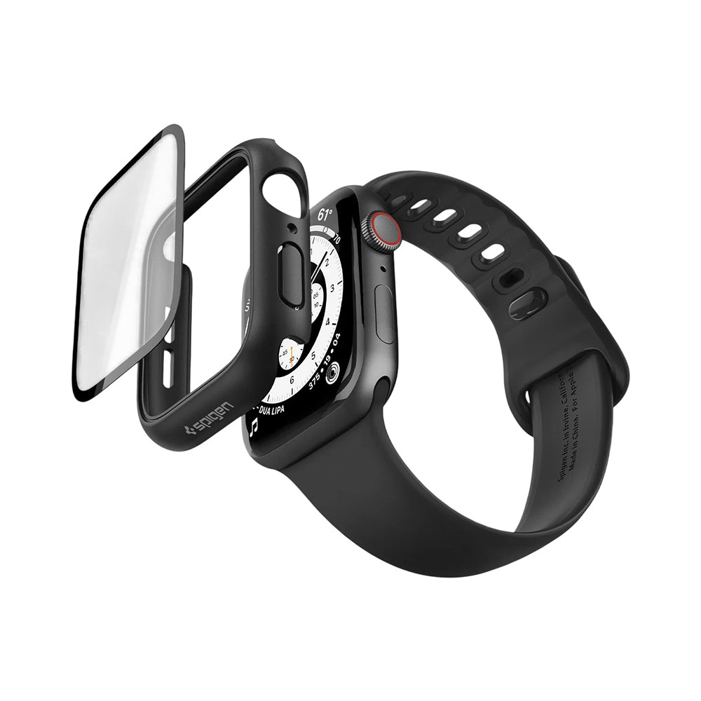 Spigen Thin Fit 360-fodral för Apple Watch Series 40mm, Svart ACS11593