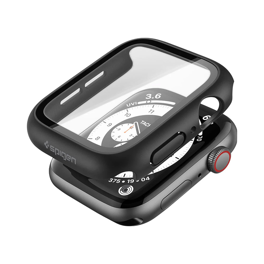 Spigen Thin Fit 360-fodral för Apple Watch Series 44mm, Svart ACS11592