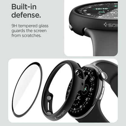 Spigen Thin Fit 360-fodral för Google Pixel Watch 45mm-serien, svart ACS11746