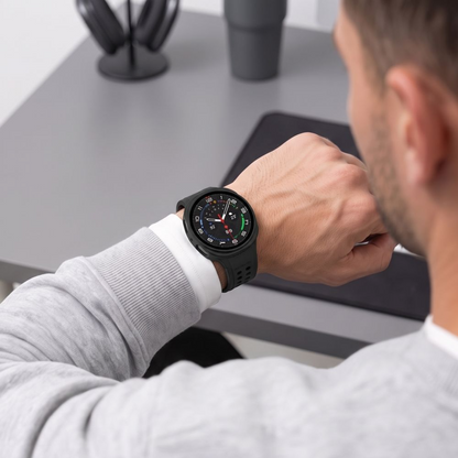 Tech-Protect Defense-fodral för Samsung Galaxy Watch9 / Watch8 40mm, Set om 2 stycken, Svart / Transparent