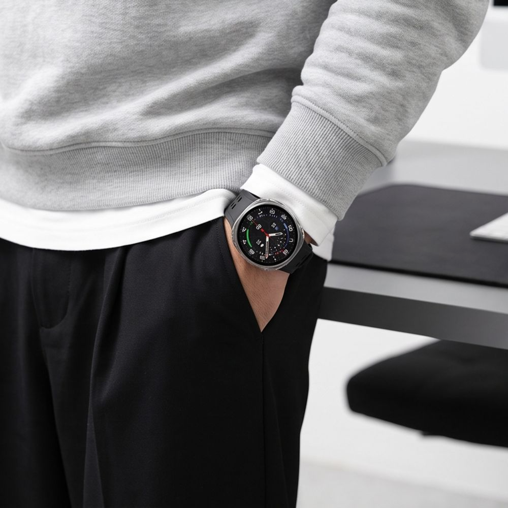 Tech-Protect Defense-fodral för Samsung Galaxy Watch9 / Watch8 40mm, Set om 2 stycken, Svart / Transparent