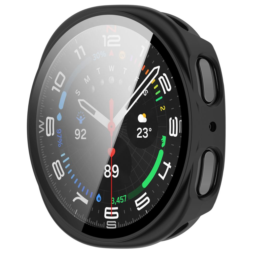 Tech-Protect Defense-fodral för Samsung Galaxy Watch9 / Watch8 40mm, Set om 2 stycken, Svart / Transparent