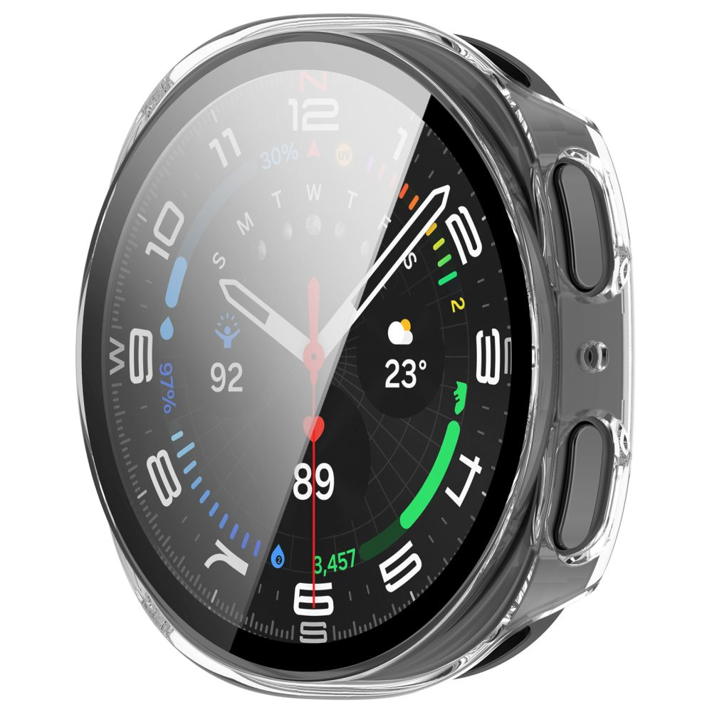 Tech-Protect Defense-fodral för Samsung Galaxy Watch9 / Watch8 40mm, Set om 2 stycken, Svart / Transparent