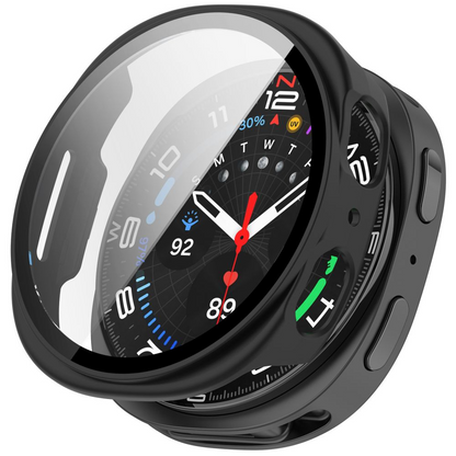 Tech-Protect Defense-fodral för Samsung Galaxy Watch9 / Watch8 40mm, Set om 2 stycken, Svart / Transparent