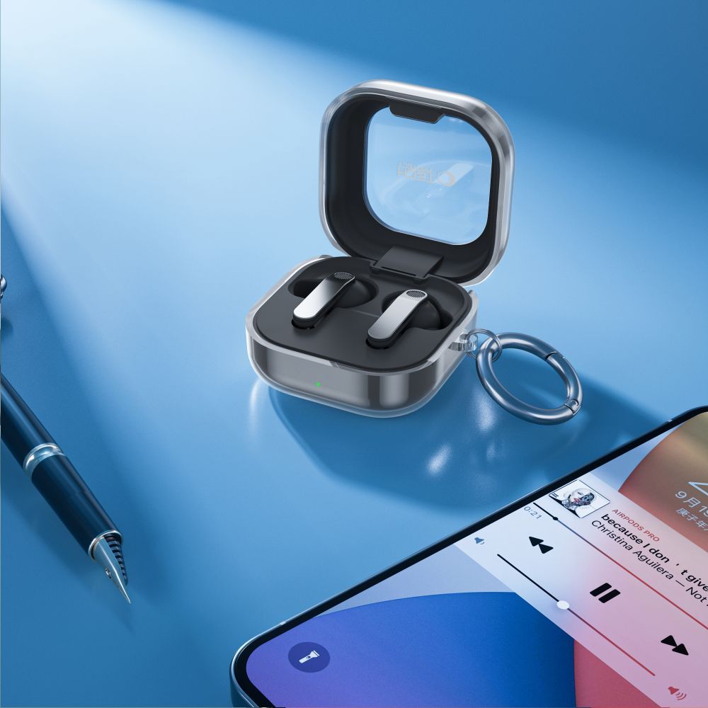Tech-Protect Flexair-fodral för Samsung Galaxy Buds4 / Buds4 Pro, Transparent