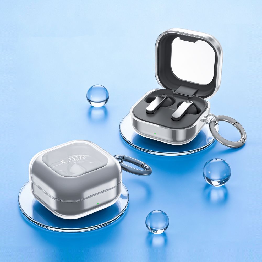 Tech-Protect Flexair-fodral för Samsung Galaxy Buds4 / Buds4 Pro, Transparent