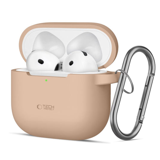 Tech-Protect Silicone Hook fodral för Apple AirPods 4, Beige