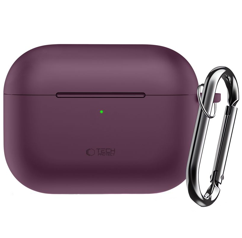 Tech-Protect Silicone Hook-fodral för Apple AirPods Pro 3, vinrött