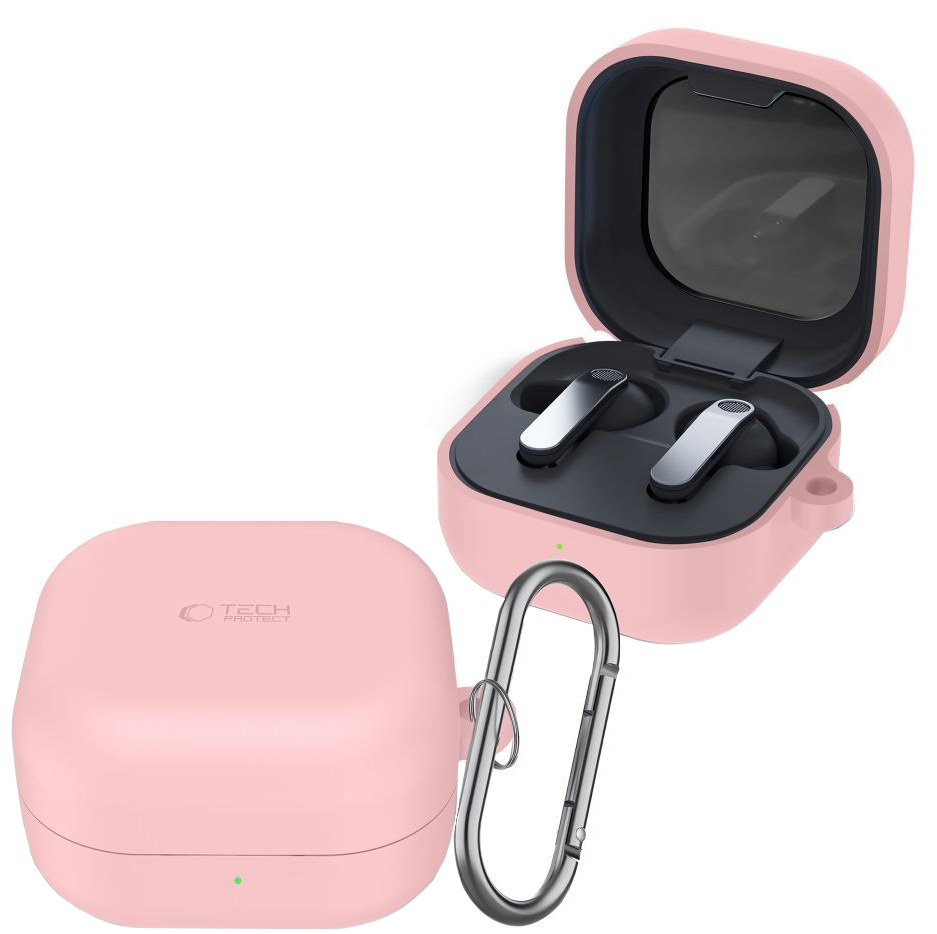 Tech-Protect Silicone Hook fodral för Samsung Galaxy Buds4 / Buds4 Pro, Rosa