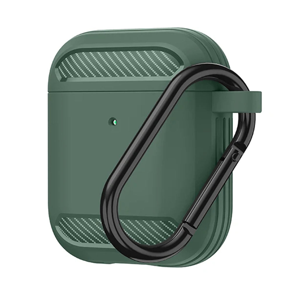 Techsuit Carbon-fodral för Apple AirPods Gen 2 / Gen 1, Grön